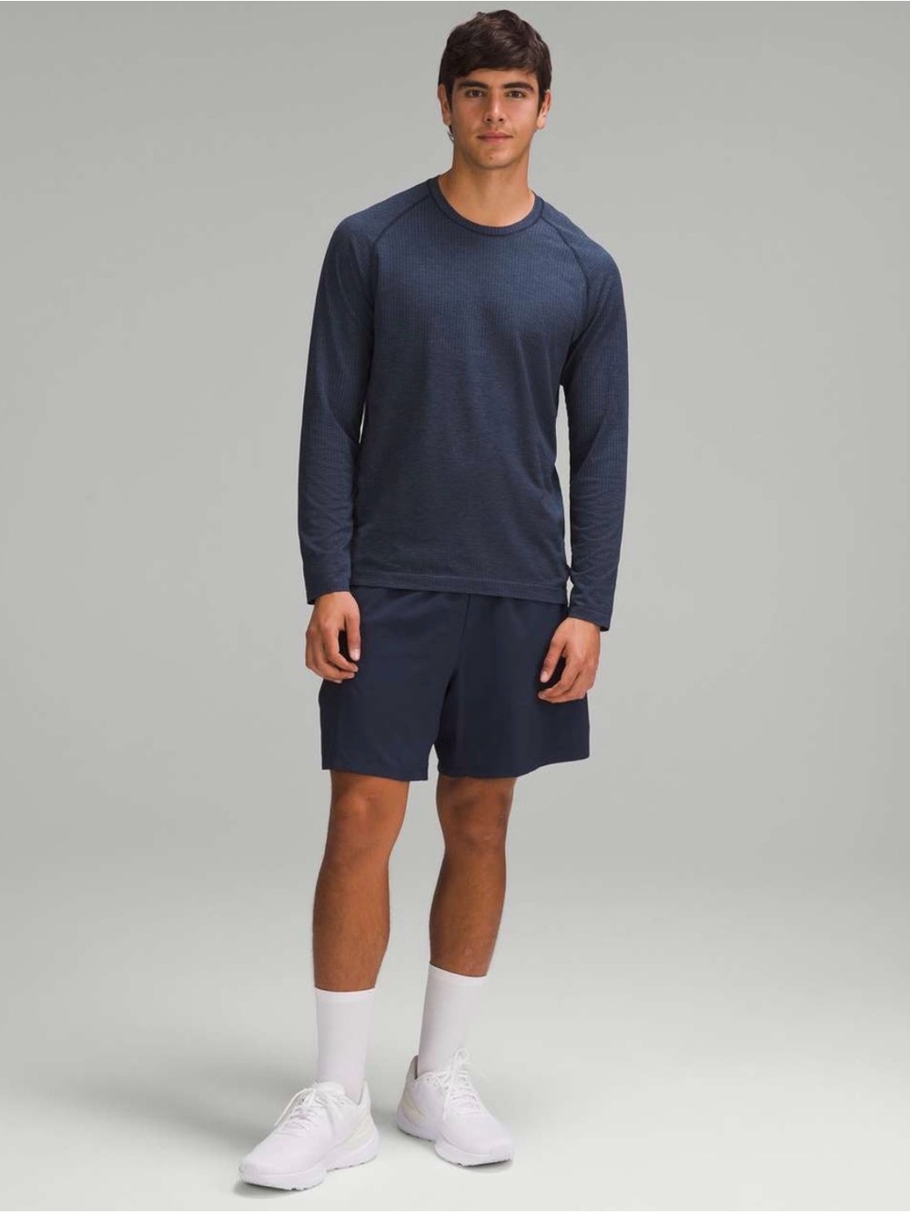 Lululemon Men’s Metal Vent Tech Long Sleeve 2.0 Mineral Blue True Navy